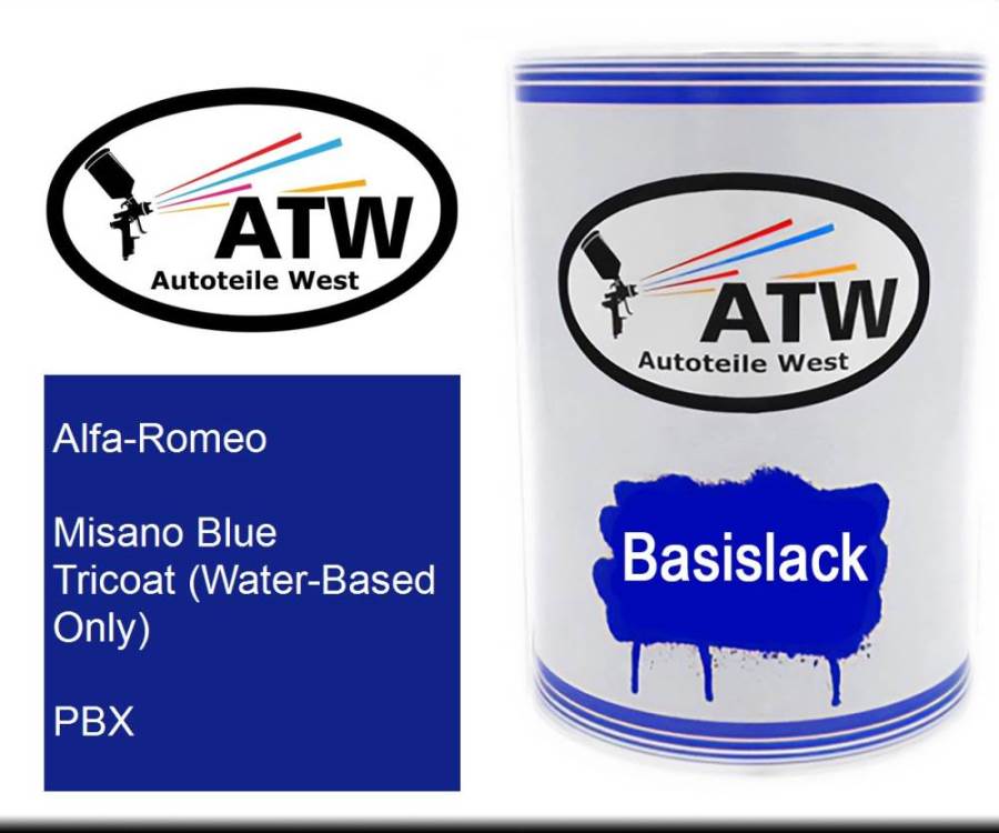 Alfa-Romeo, Misano Blue Tricoat (Water-Based Only), PBX: 500ml Lackdose, von ATW Autoteile West.